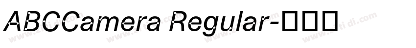 ABCCamera Regular字体转换